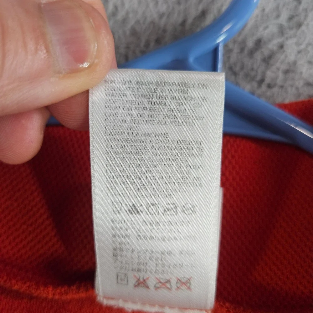The North Face Mens‎ Orange Waffle Knit Quarter Zip Pullover Sweater Size Medium